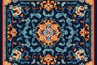 中式传统复古花纹图案设计