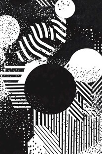 黑白几何抽象图案设计