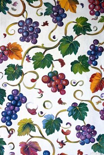 葡萄藤蔓图案的精美织物