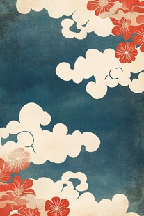 中式云花复古风背景图