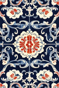 中式传统花卉纹样图案