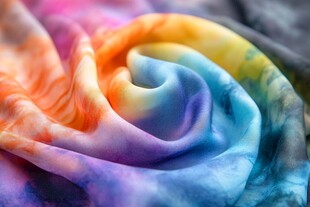 多彩扎染布料的绚丽纹理