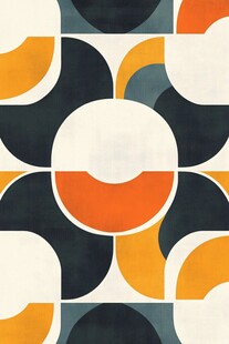 几何拼接抽象图案设计