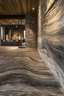 石纹墙面的室内空间美学