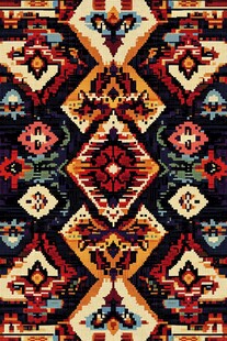 民族风几何图案精美地毯