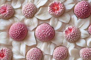 粉色菊花与白花的精美组合