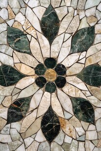 精美马赛克花朵拼贴图案