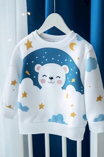 可爱小熊星空图案儿童卫衣