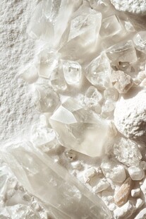 晶莹剔透的天然水晶矿石