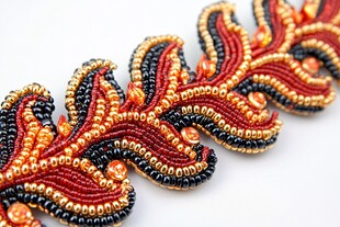 精美串珠刺绣花边装饰