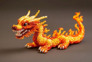 串珠编织的精美火焰龙