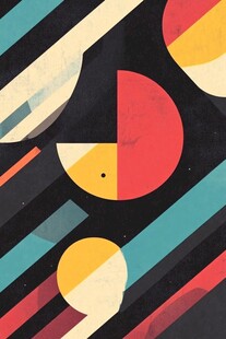 几何抽象图案背景图