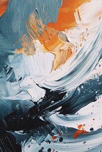 抽象油画笔触艺术纹理画面