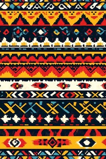 民族风几何图案无缝背景
