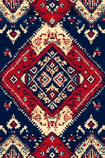 民族风几何图案精美地毯