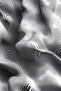 黑白波纹织物纹理图案
