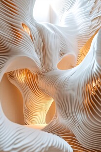 梦幻白色立体抽象艺术造型