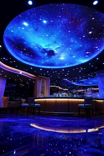 梦幻星空主题酒吧空间