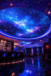 梦幻星空主题酒吧场景
