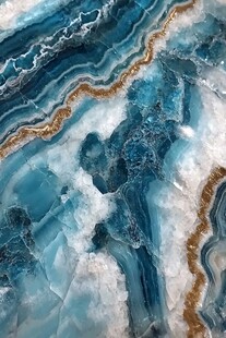 蓝金相间玛瑙纹理图案