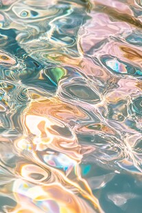 梦幻水波纹彩光纹理画面
