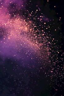 梦幻紫色粉末飞扬特效图