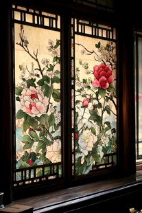 中式花鸟窗棂 古韵雅致