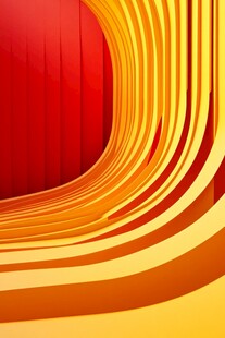 红黄渐变曲线艺术背景图