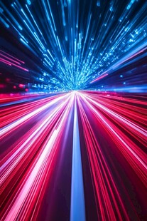 炫彩光线科技感视觉效果