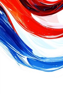 红蓝白动感炫彩抽象线条