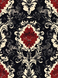 复古花卉几何无缝图案