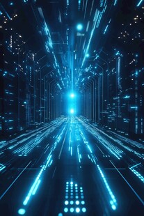 未来科技感的虚拟数字通道