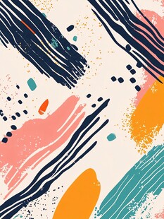抽象笔触多彩图案背景