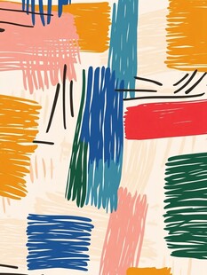 多彩笔触抽象图案背景