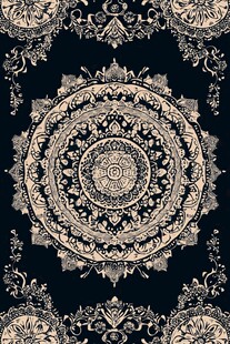 复古曼陀罗花纹图案设计