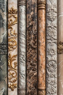 精美多样的大理石装饰柱