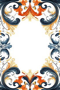 华丽复古花纹边框图案