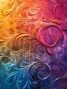 绚丽多彩的花纹艺术背景