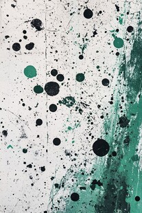 墨绿泼墨抽象艺术背景图