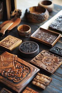 精美木雕工艺品展示