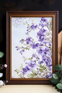 紫花挂画 优雅花卉艺术之作