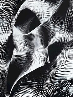 黑白半调抽象纹理图案
