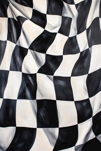 黑白方格赛车旗帜