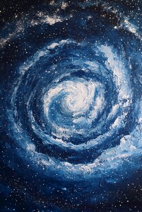 梦幻蓝色星系旋涡景象