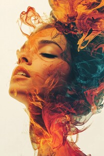 梦幻色彩人像艺术创意