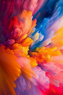 色彩爆炸的梦幻艺术图景