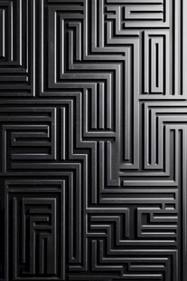 黑色几何迷宫图案背景