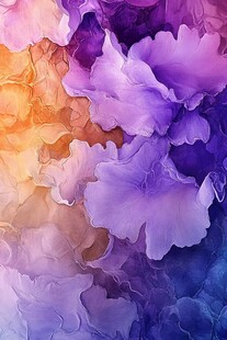 梦幻多彩花卉纹理背景