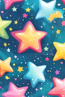 多彩星星图案背景