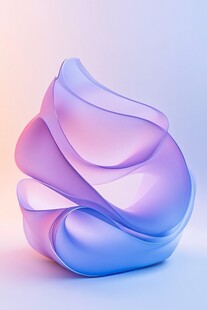 梦幻渐变流体艺术造型